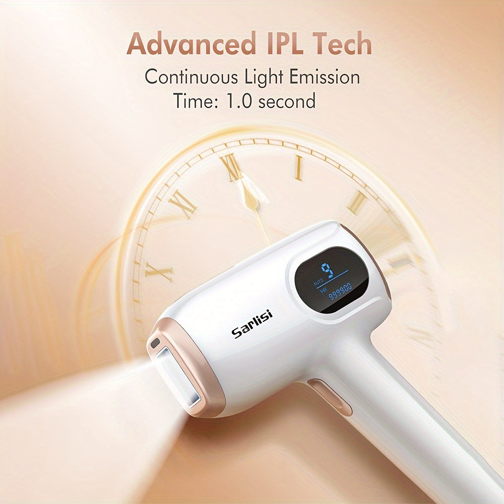 Sarlisi IPL Hair Removal for Women And Men, IPL Device Hair Removal for Nearly Painless & Long-Lasting Results, 9 Modes & Auto Flashing for Fast Full Body Hair Removal from Home, Perfect Gift for New Year, Valentine'S Day